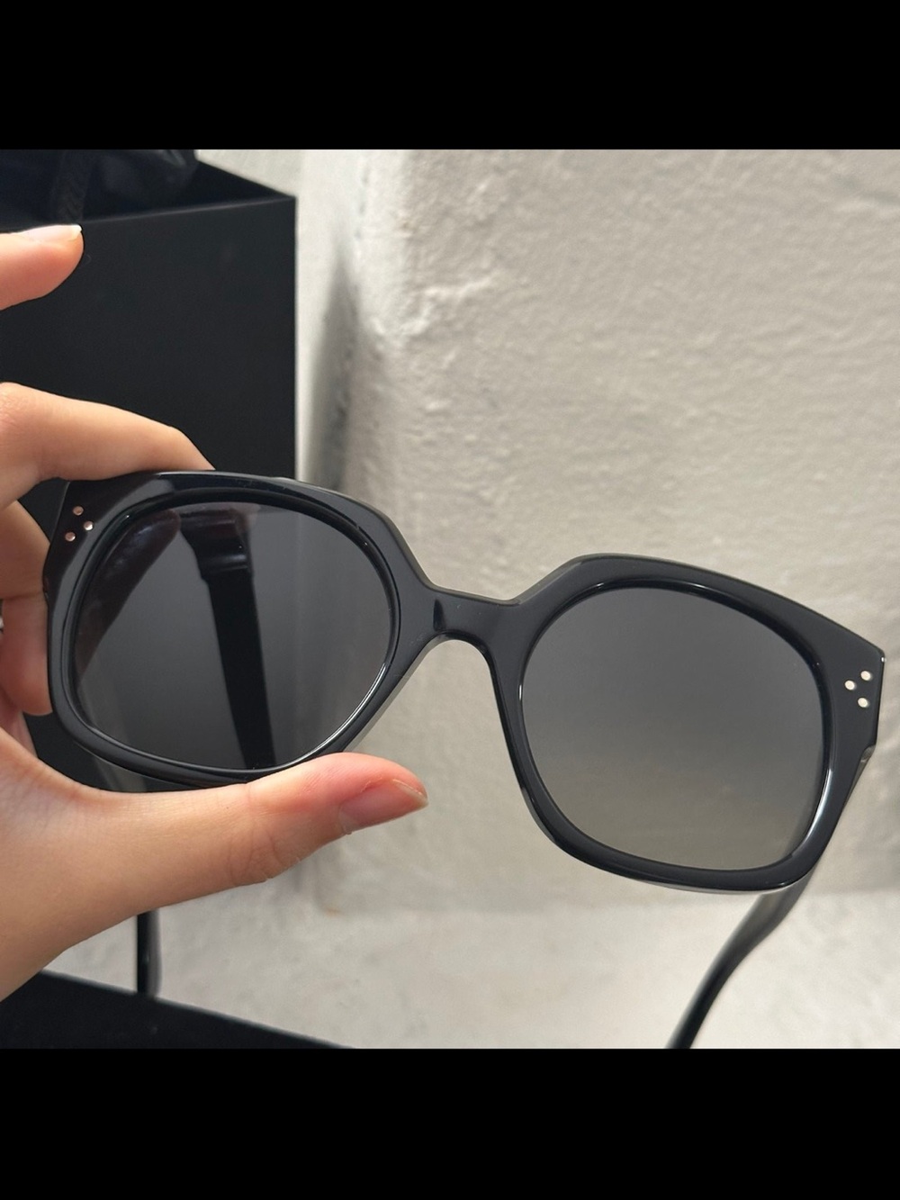 Celine Black Gradient Oversized Square Sunglasses - Picture 3 of 5